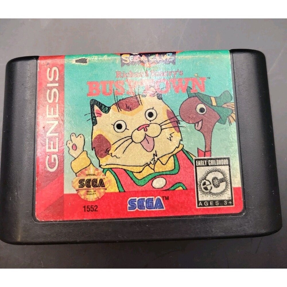 Vintage Sega Genesis Sega Club Richard Scarry's Busy Town Cartridge Game